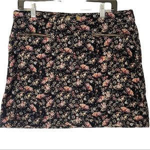 Mossimo Floral Corduroy Skirt Size 12